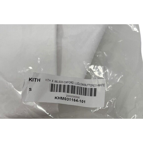 KITH x Wilson White Oxford Shirt Small Ludlow Button Down Men’s Size Logo - Picture 11 of 12